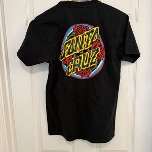 Like New Vintage Santa Cruz Skateboards Round Rose Logo Graphic T-shirt